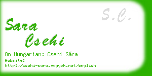 sara csehi business card