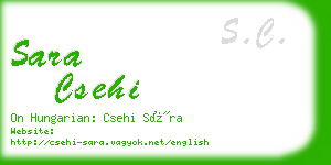 sara csehi business card